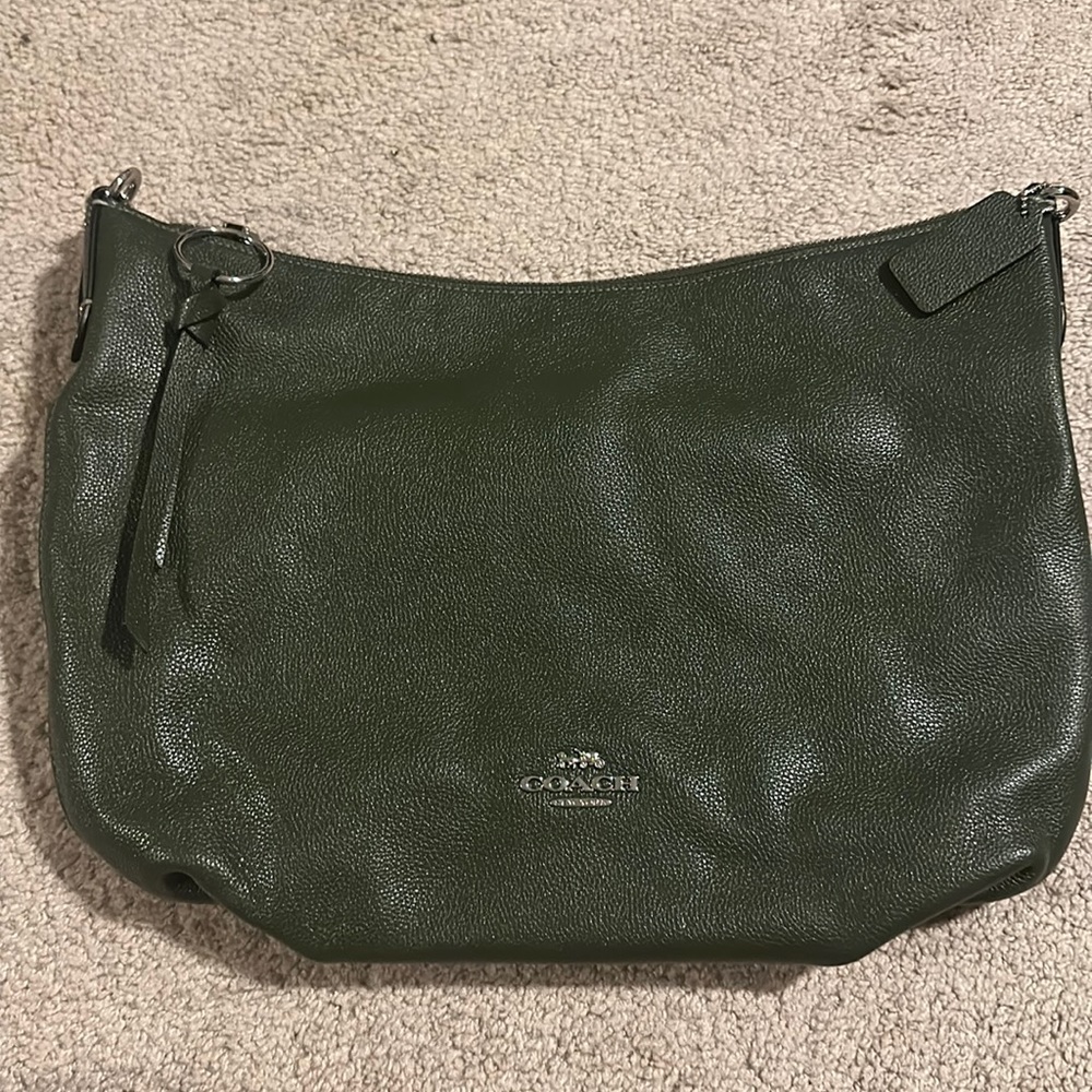 Green Coach shoulder bag